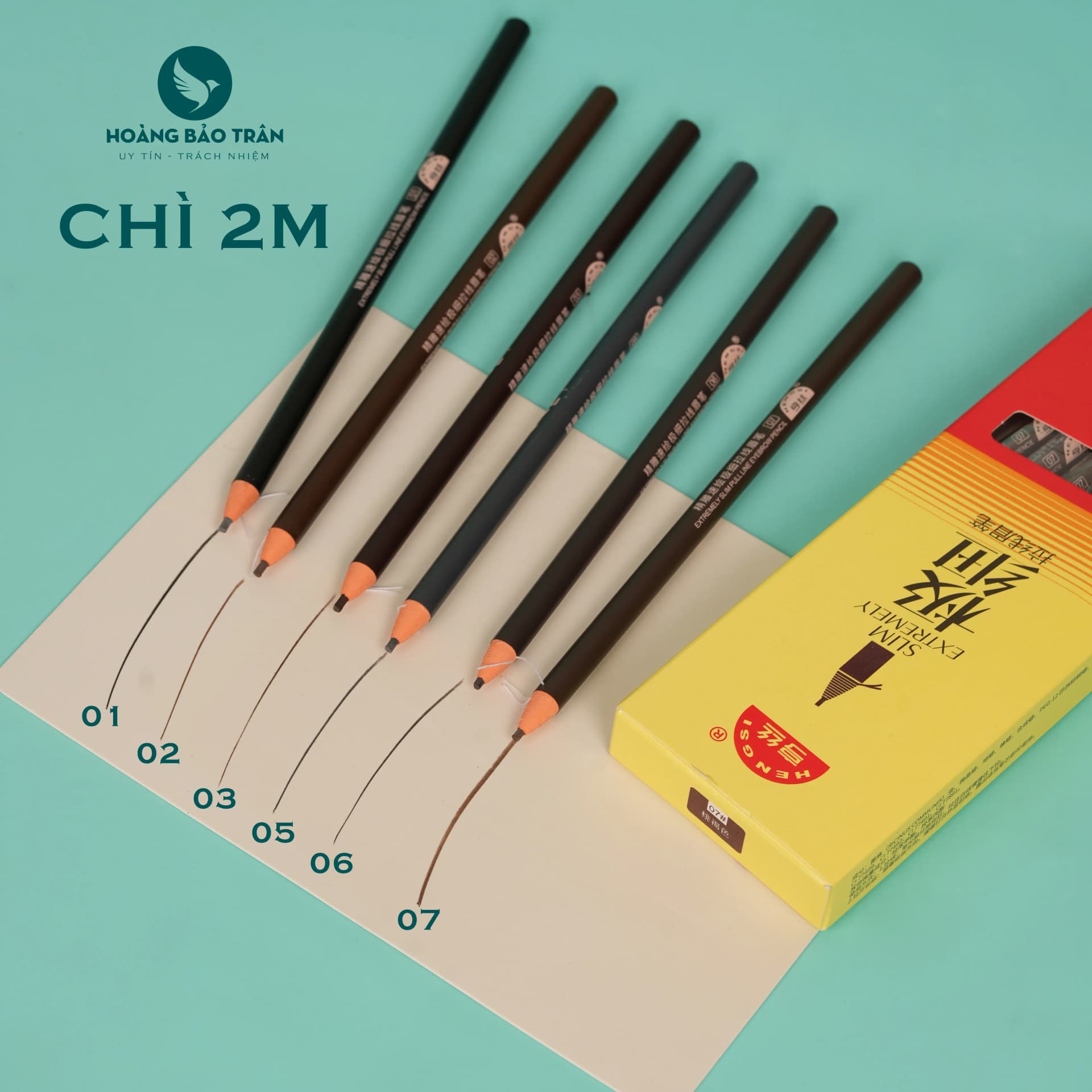 CHÌ XÉ KẺ CHÂN MÀY HENGSI 2M KHÔNG PHAI, BỀN MÀU